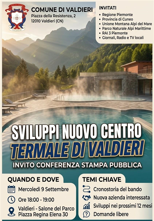 Sviluppi Nuovo Centro Termale di Valdieri.